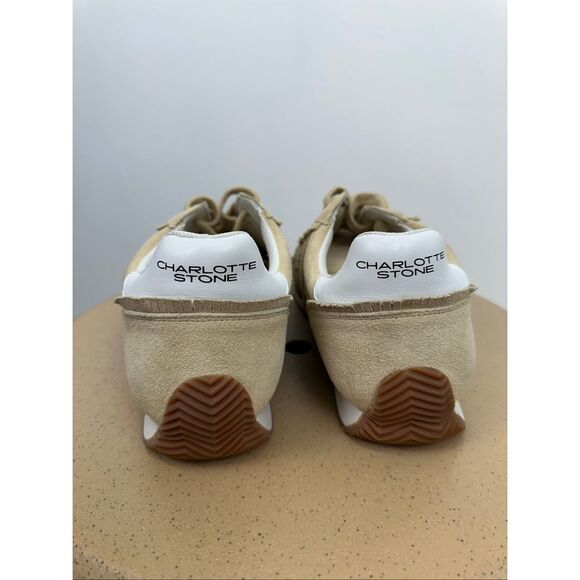 Charlotte Stone Women’s Suede Leather Low Ankle Dean in Tan Sand - Picture 4 of 11